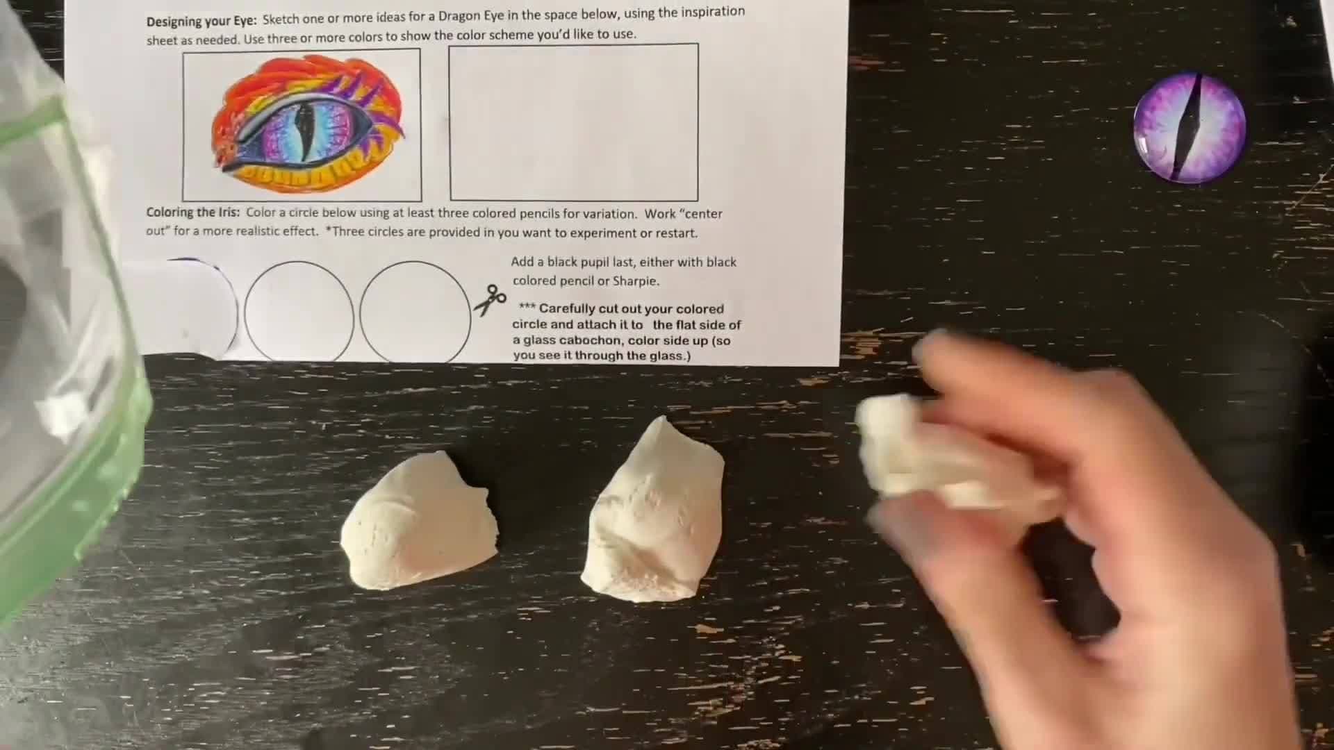 Model Magic Dragon Eyes: Sculpture Tutorial