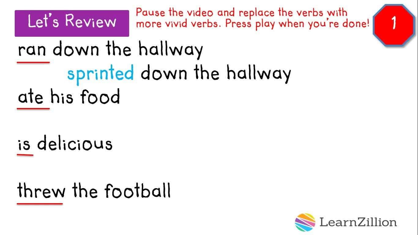 Adding Vivid Verbs to Improve Your Writing