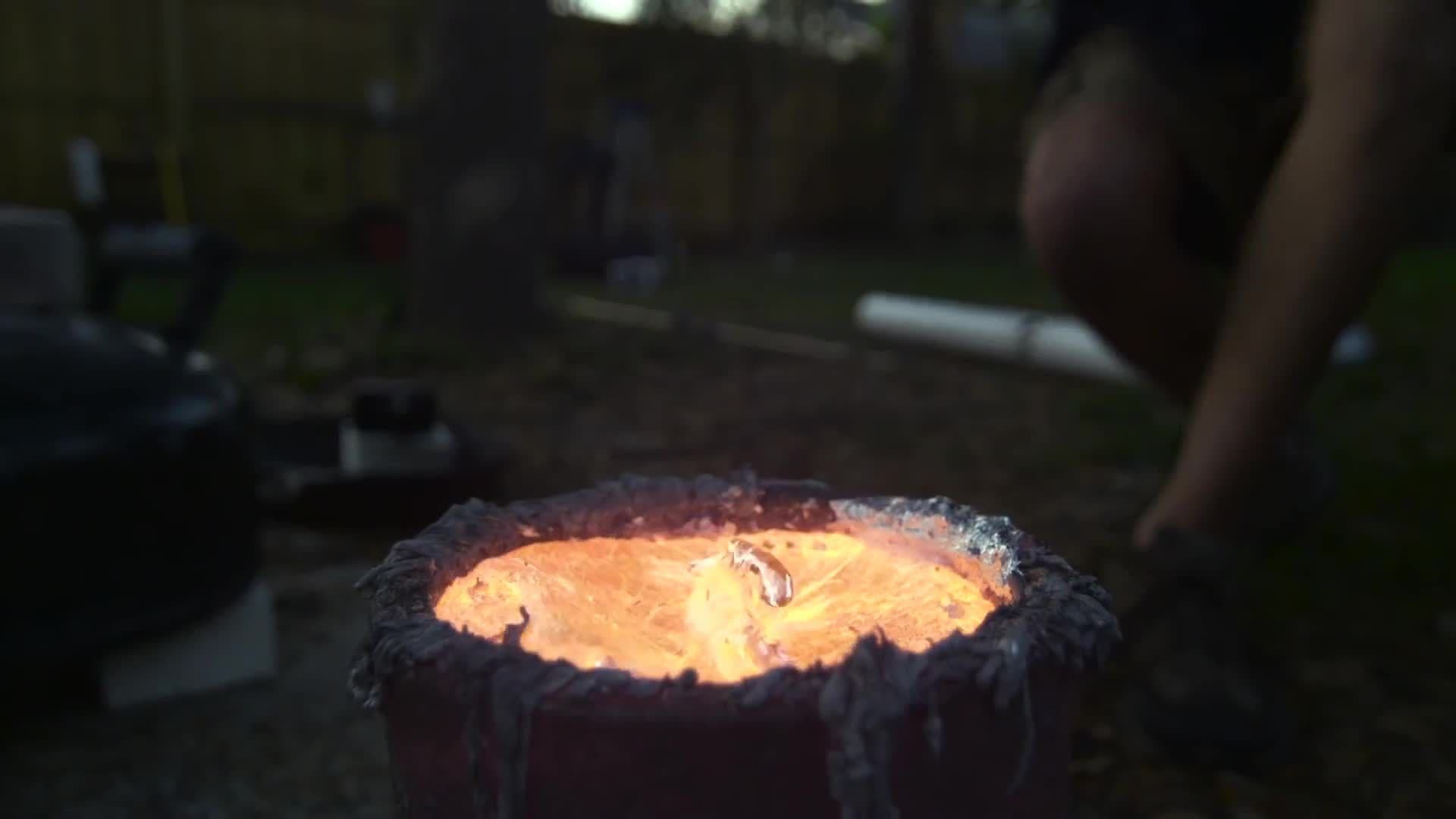 iPhone in Molten Aluminum