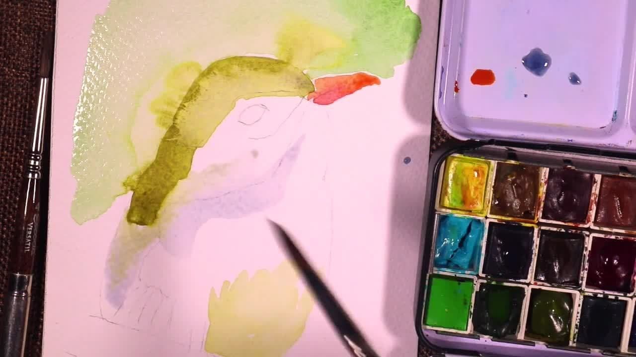 Picture & Story - The Nightingale | A classic story & painting a bird in watercolor