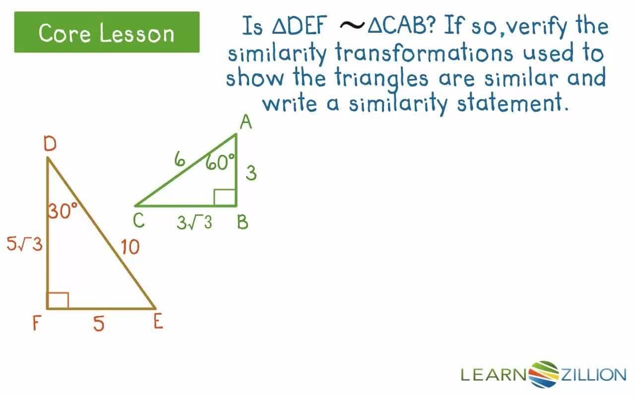 Determining Similar Triangles through Similarity Transformations