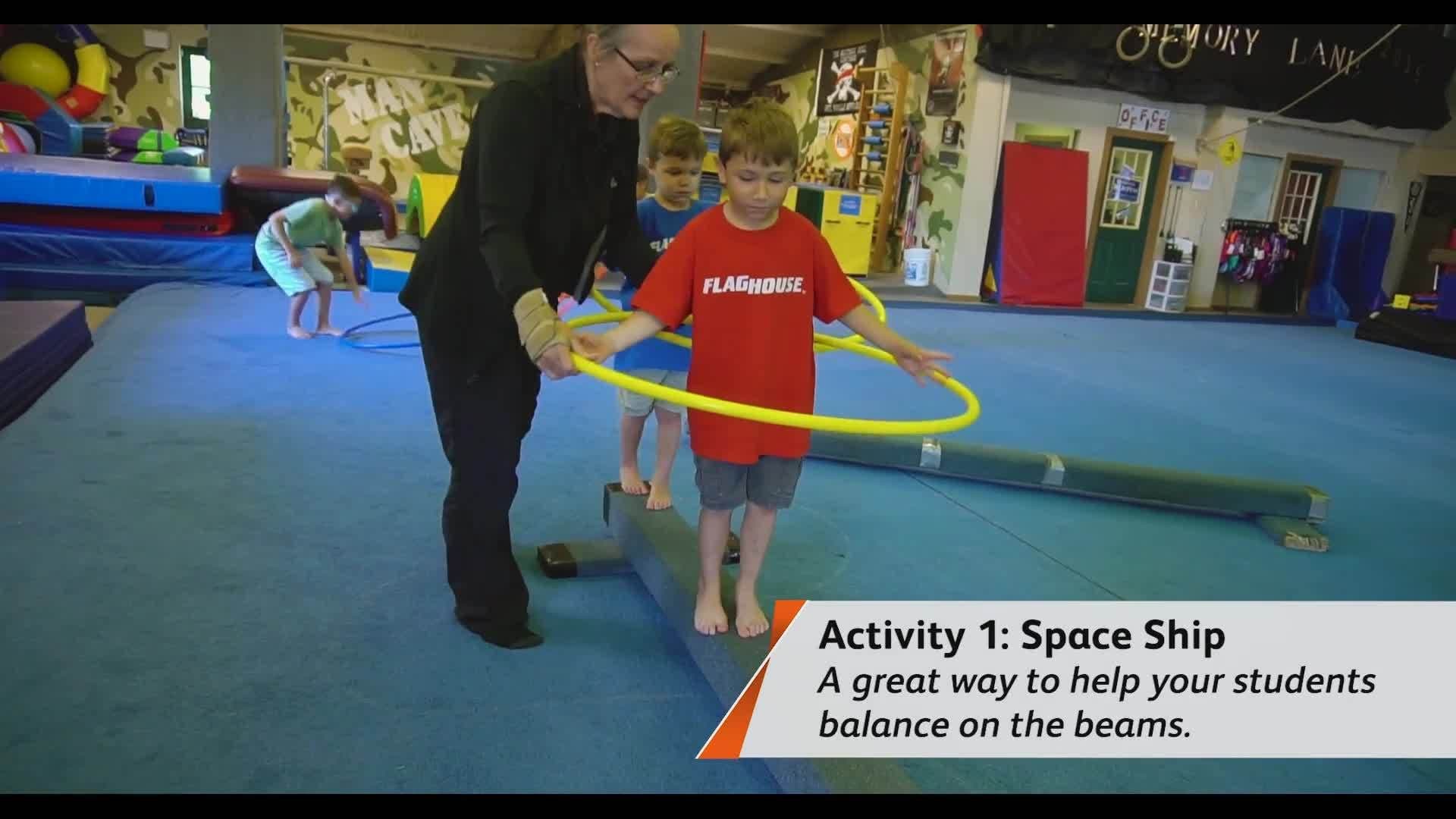 Gymnastic Ideas for Phys Ed (Ep. 147 - Hoops on Beams)