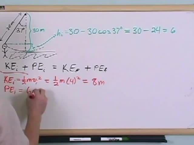 Potential Energy And Energy Conservation: Solving another problem, Part 2