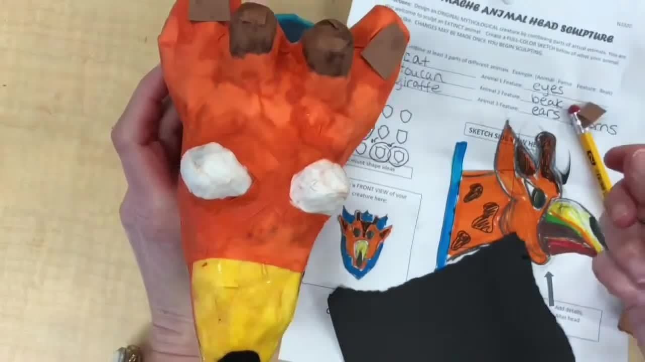 Part 5: Taxidermy Animal Head Trophies | EMBELLISHMENTS | Paper Mache’ Art Lesson