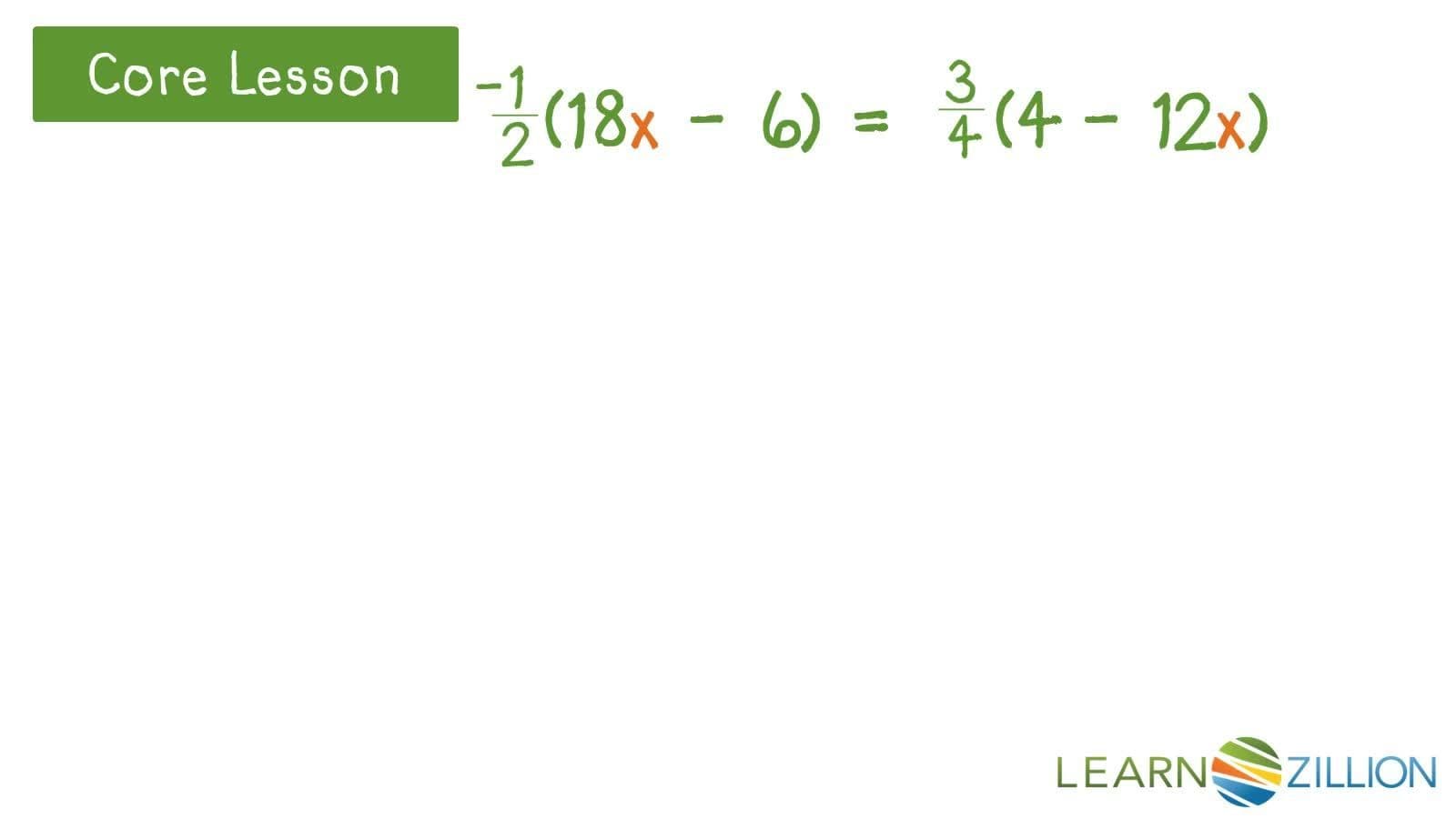 Solving Linear Equations with Rational Numbers and Fractions