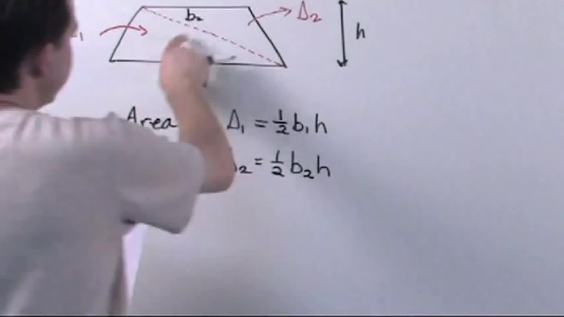 Area Of Trapezoids: The formula to calculate the area of a trapezoid