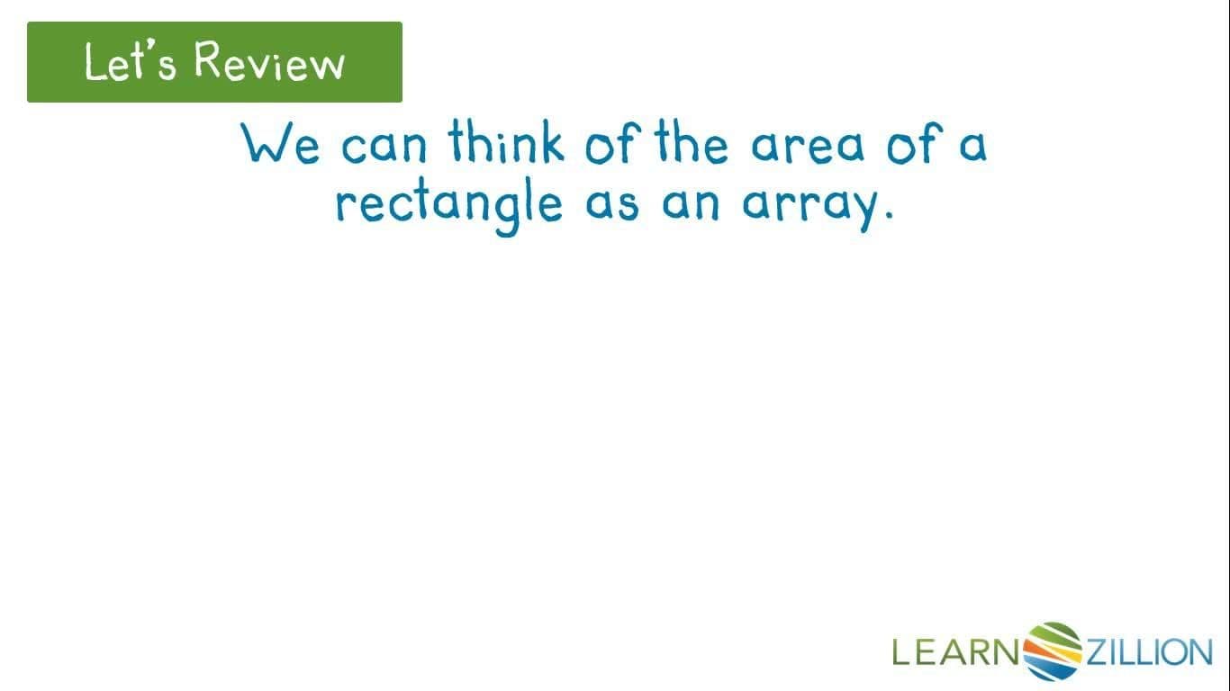 Finding the Area of a Rectangle by Multiplying Length by Width