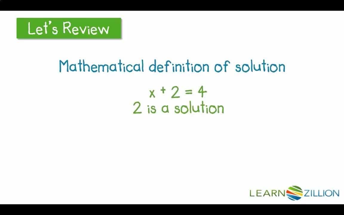 Understanding Equations and Solutions: Applying Properties of Equality