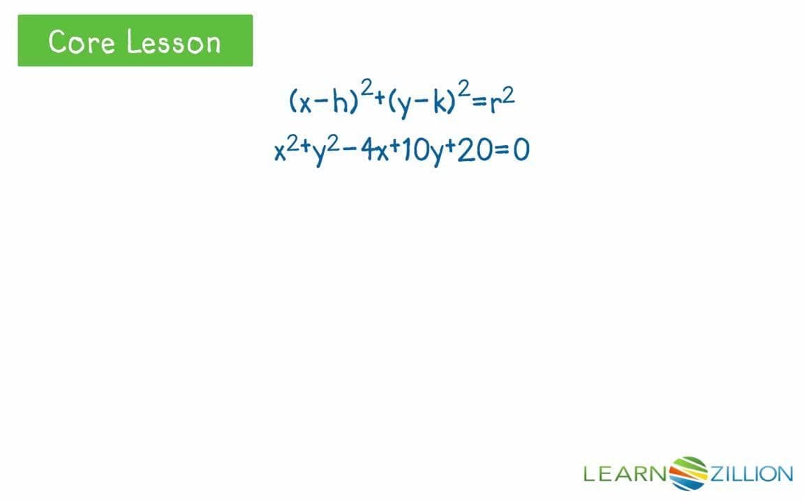 Finding the Center and Radius of a Circle using Completing the Square