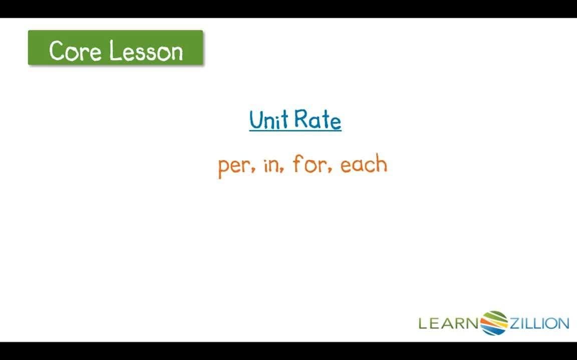 Identifying Unit Rates through Verbal Descriptions