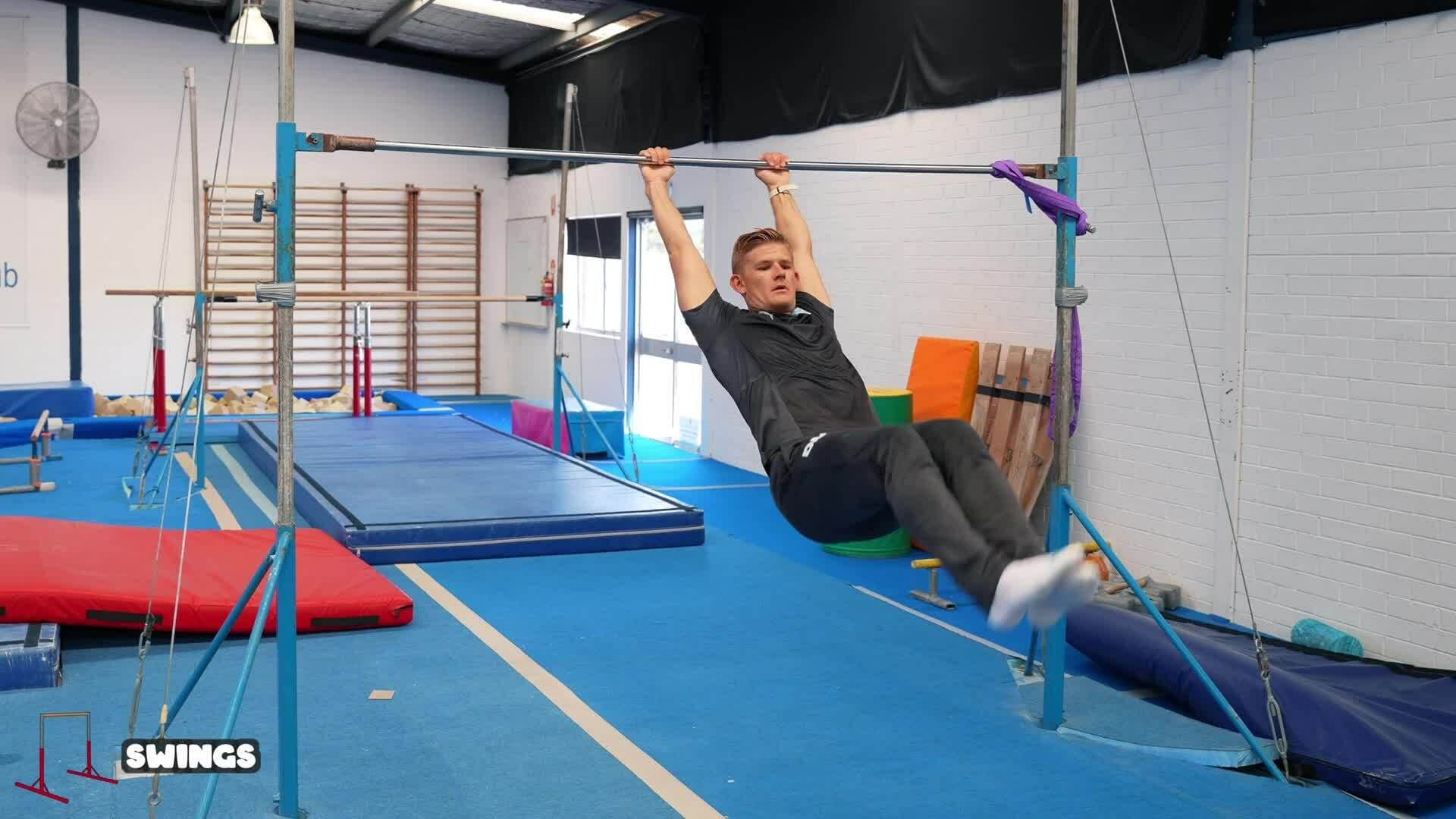 Elementary gymnastics - Bars - 5 swings