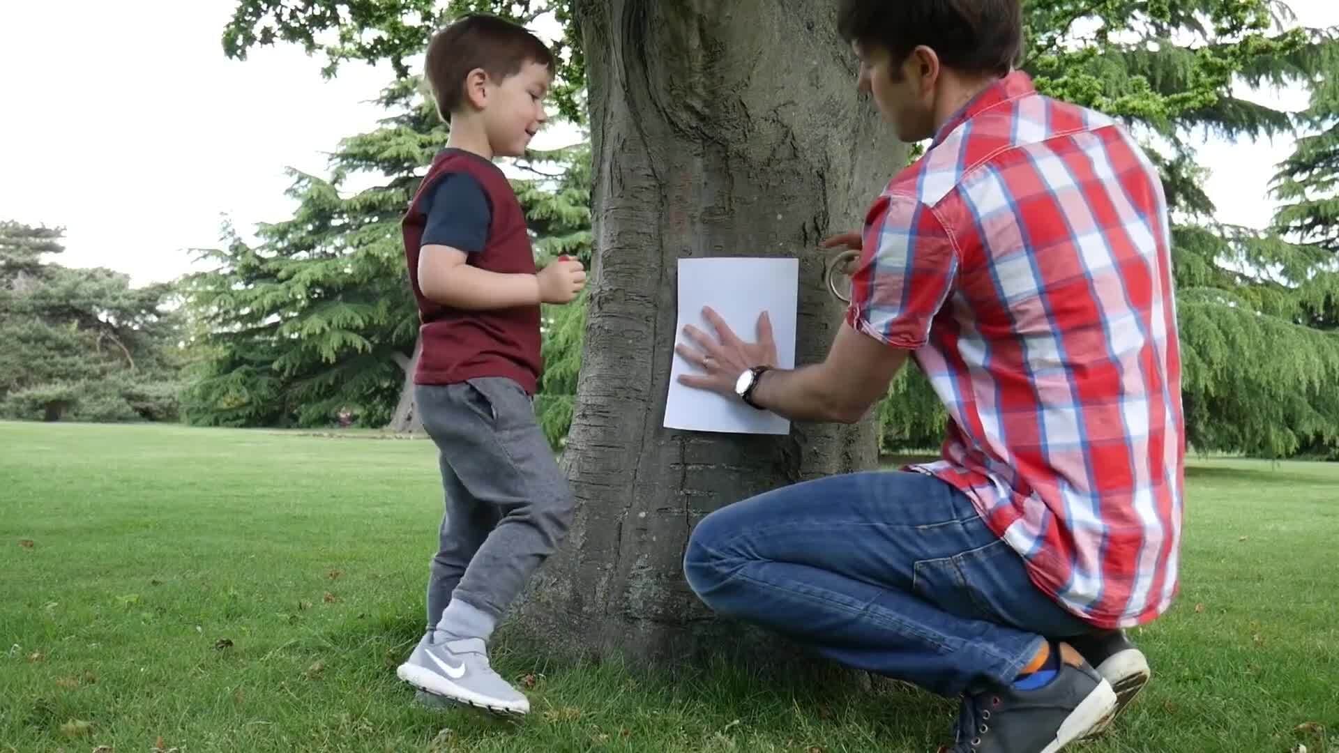 Outdoor Activity: Tree Bark Rubbing