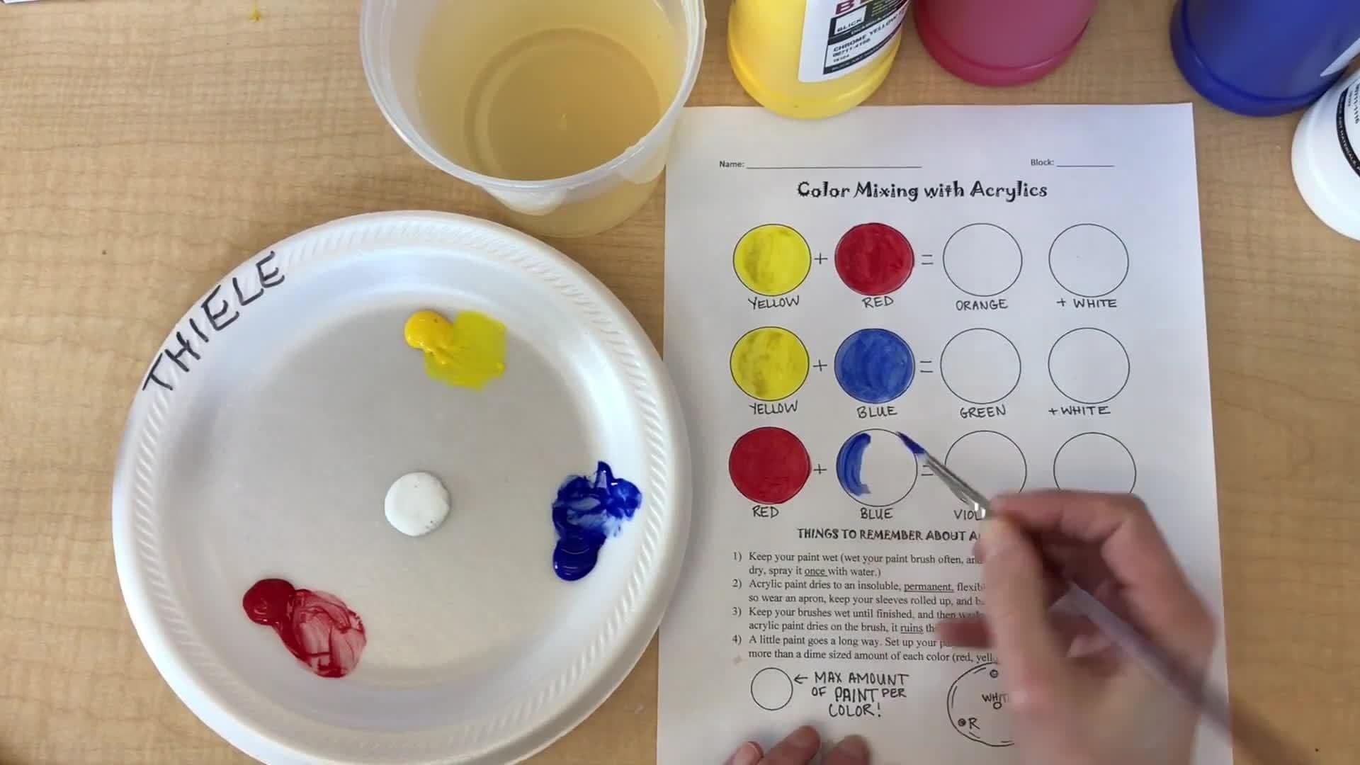 Acrylic Paint Mixing Demo