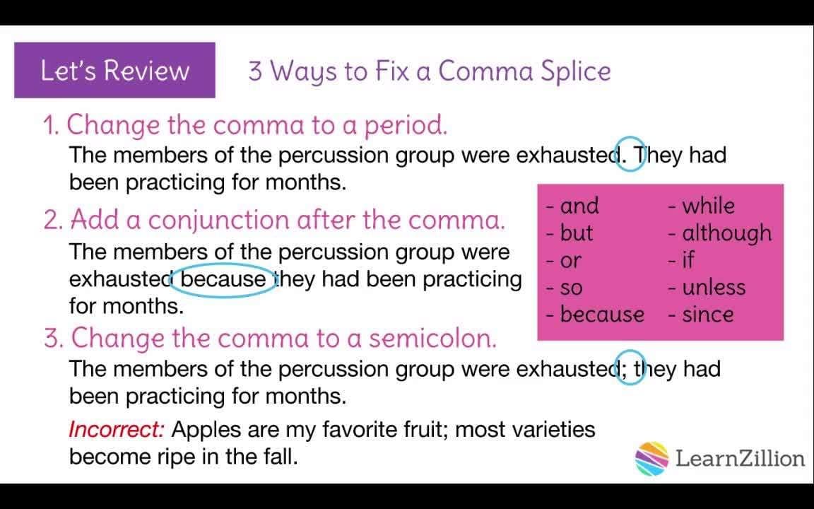 Fixing Comma Splices: Improving Sentence Structure in Writing
