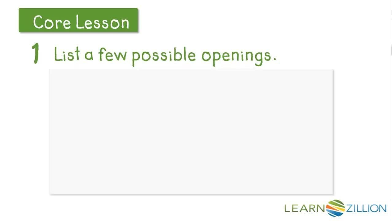 Creating an Engaging Opening and Thesis for Your Opinion or Persuasive Essay