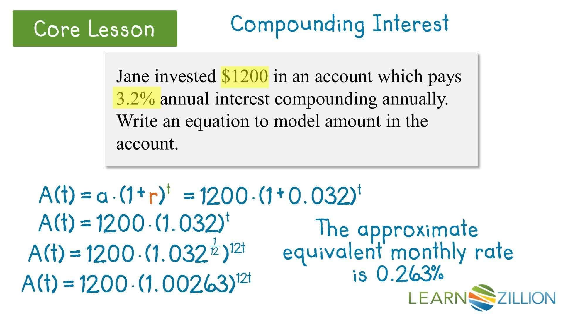 Comparing Exponential Models Using Properties of Exponents