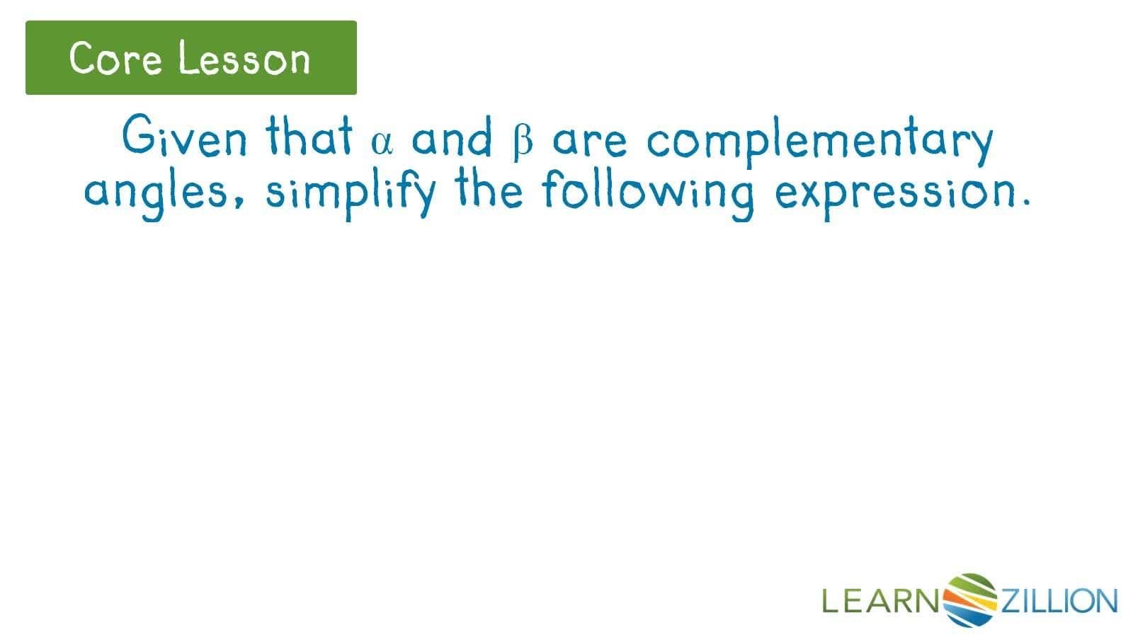 Simplifying Trigonometric Expressions using Sine and Cosine