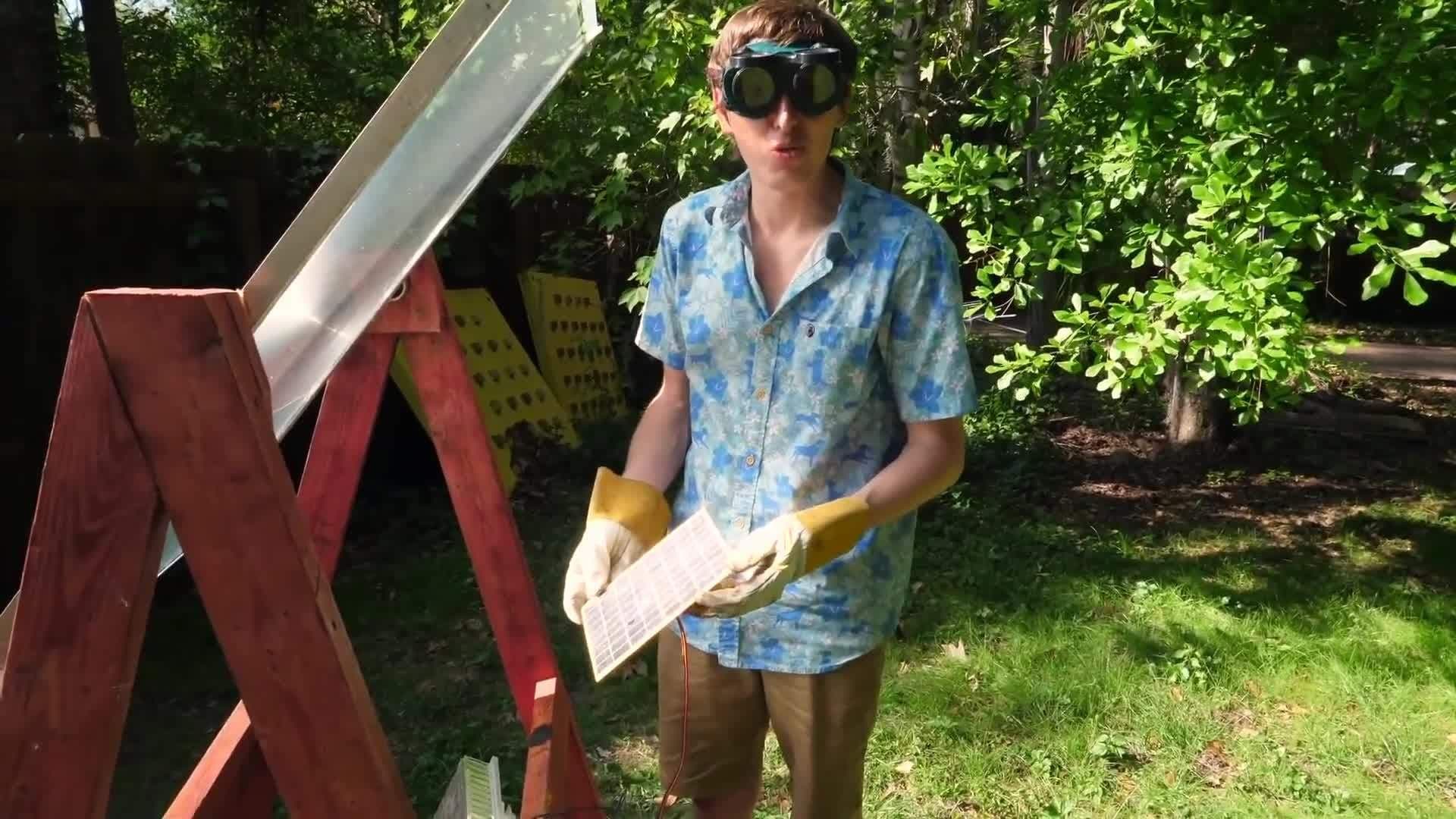 Burning stuff with a giant fresnel lens + how a DLP projector works