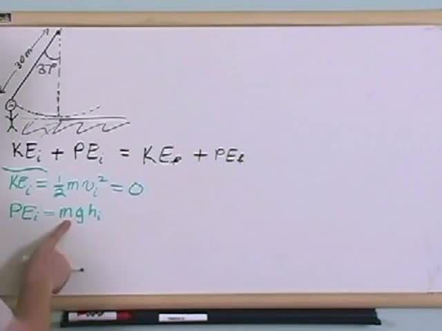 Potential Energy And Energy Conservation: Solving another problem, Part 1