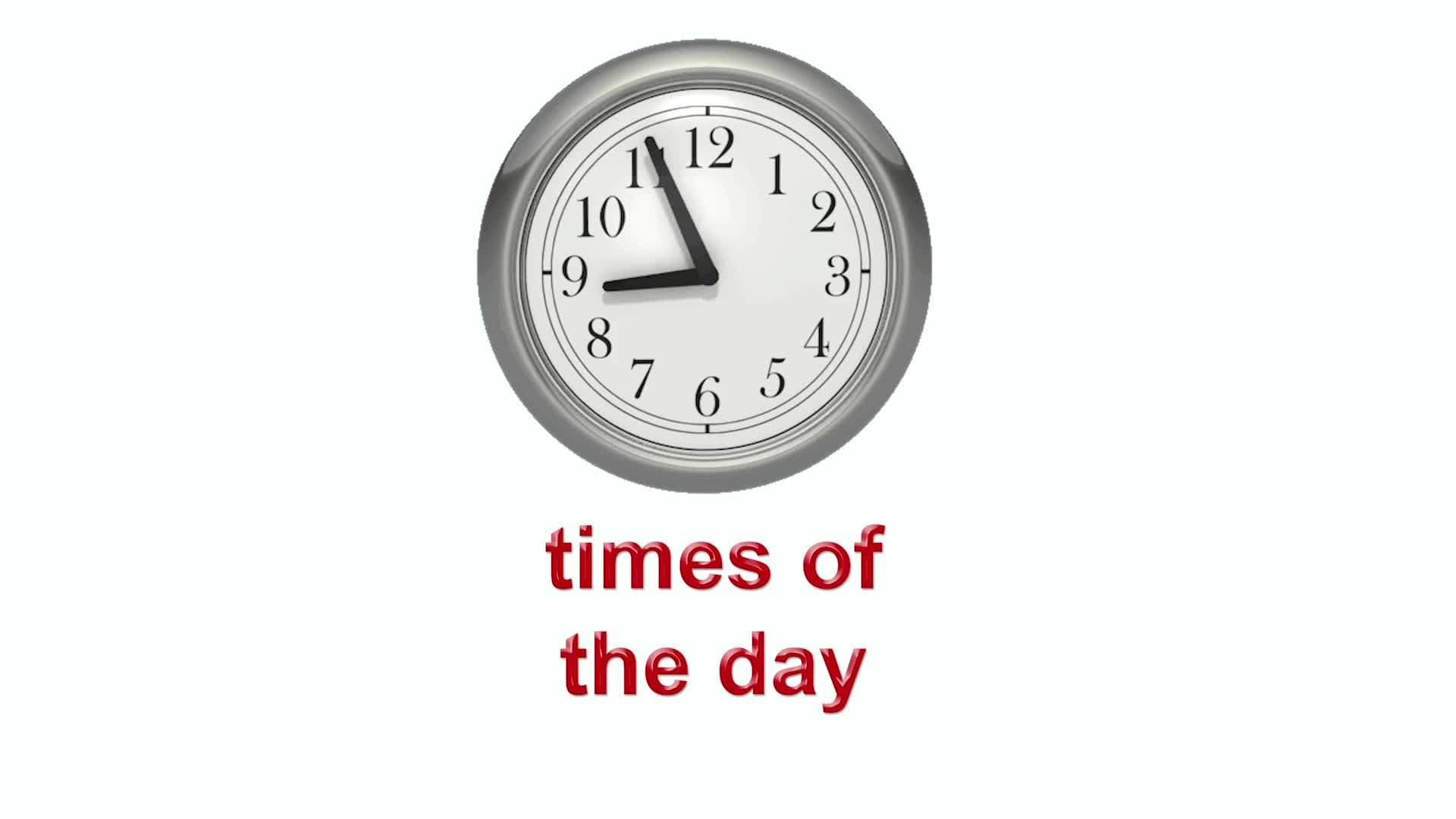 Time vocabulary
