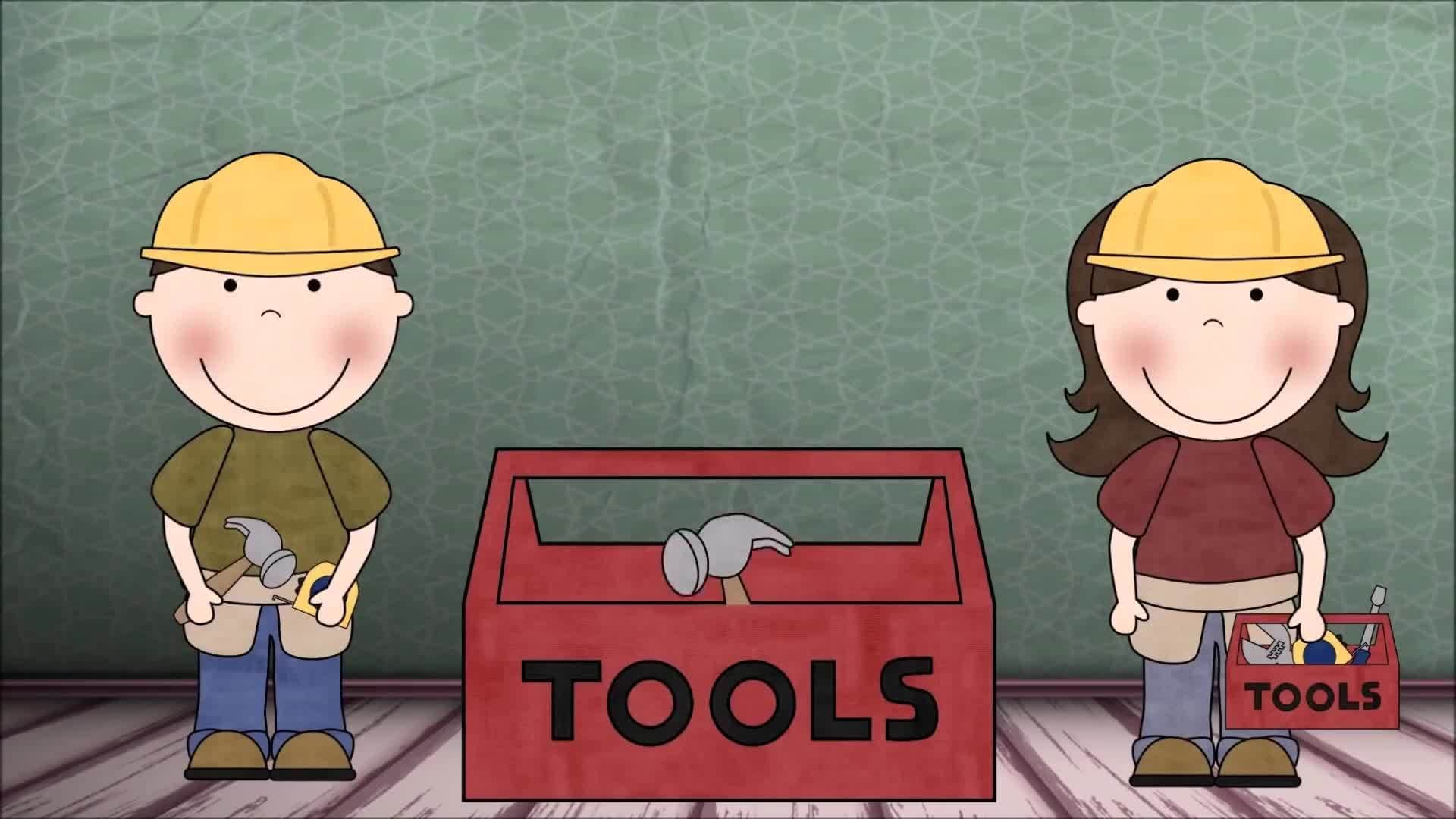 Mr and Mrs Fix It - Learning names of Tools for Kids