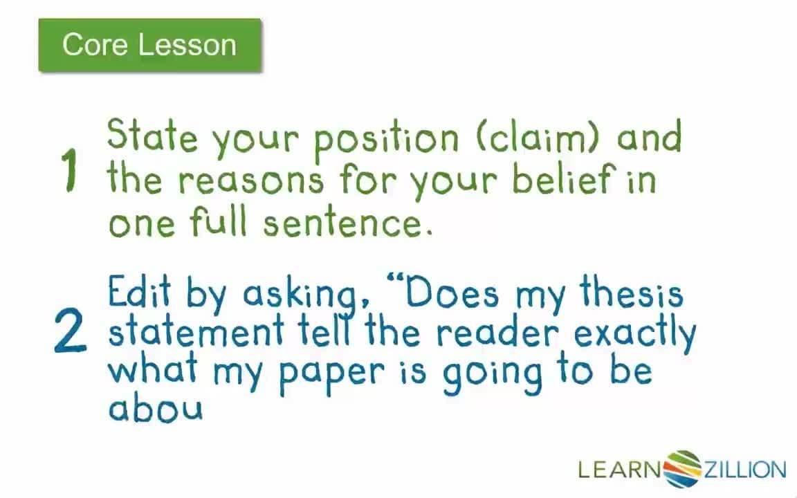 Writing a Thesis Statement for an Argumentative Essay