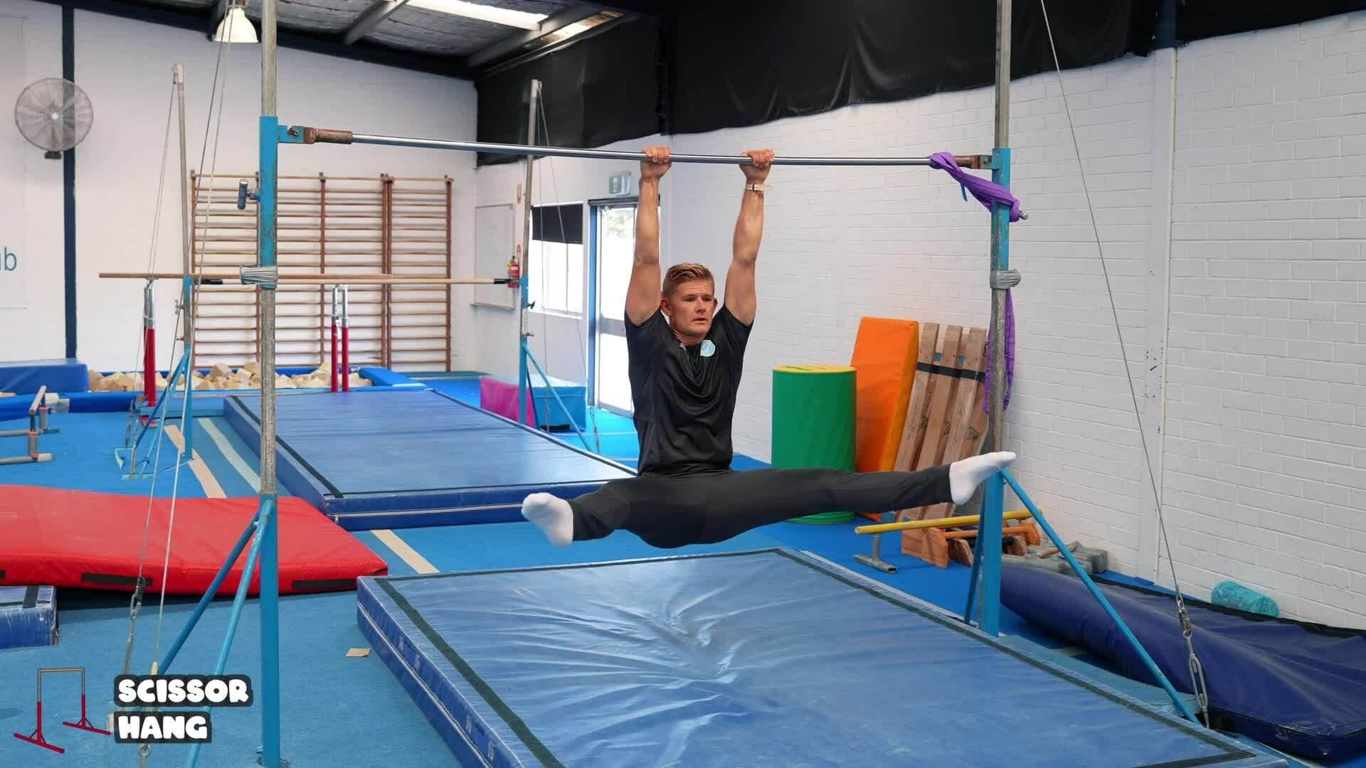 Elementary gymnastics - Bars - 4 scissor hang