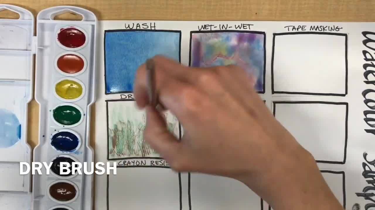 Watercolor Techniques: How to Create a Sample Sheet | Painting Demo