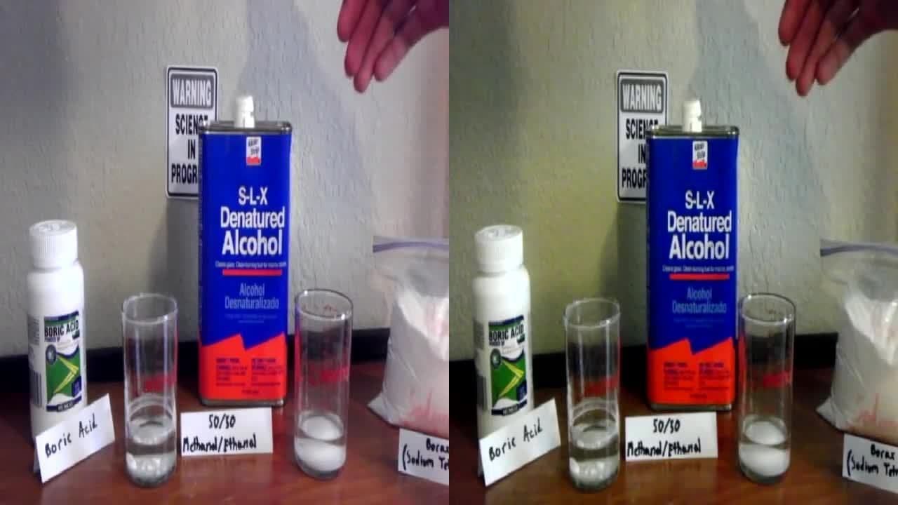 Kitchen Chemistry - How to make green fire in 3D!!
