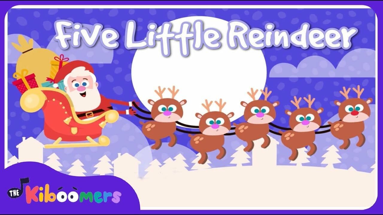 Five Little Reindeer | The Kiboomers | Kids Songs | Christmas Songs for Kids