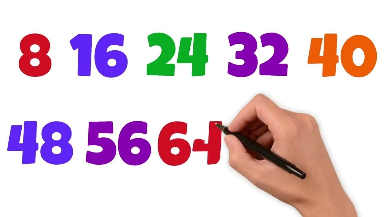 Let's Count Up in 8s