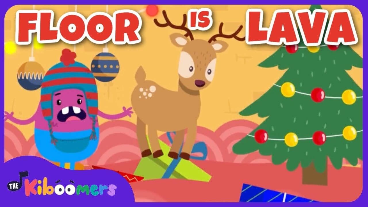 Christmas Floor Is Lava - The Kiboomers Preschool Songs - Brain Break Freeze Dance