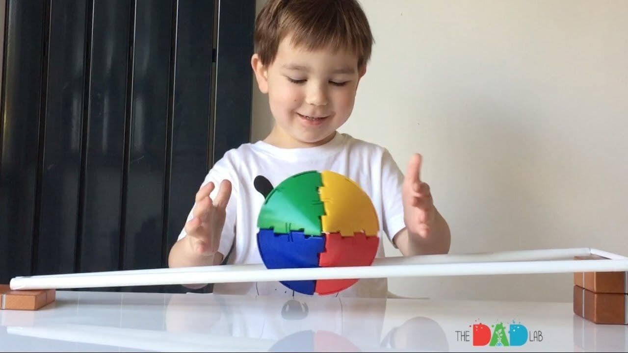 Defying Gravity: Bicone Rolling Upwards