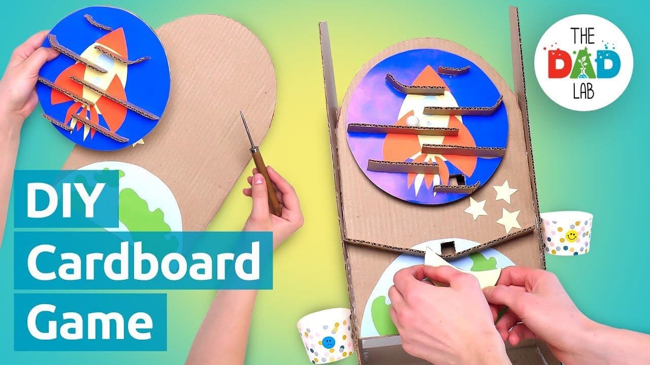 How to Make Marble Arcade Rocket Game with Cardboard