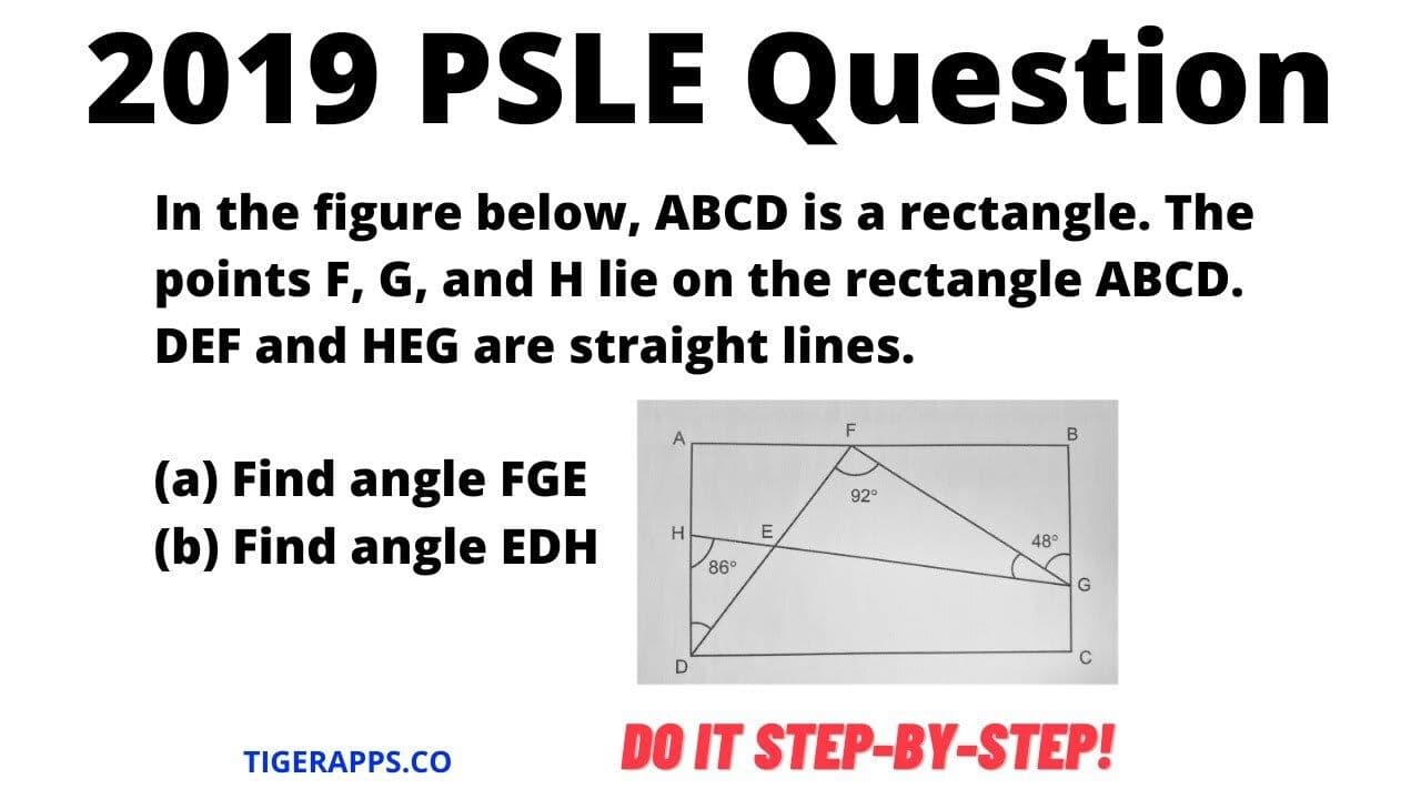 Angles (2019 PSLE Question 13)
