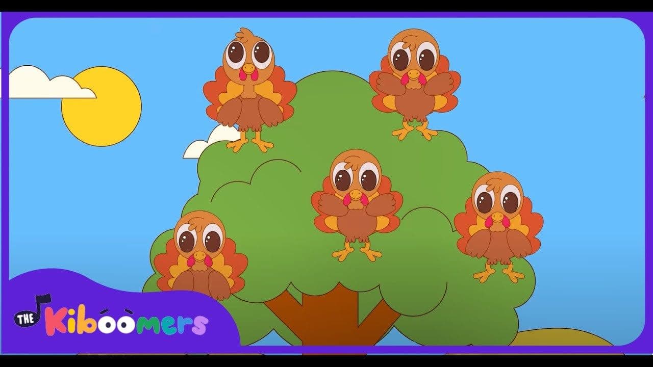 Five Little Turkeys | The Kiboomers | Thanksgiving Song for Kids | 5 Little Turkeys