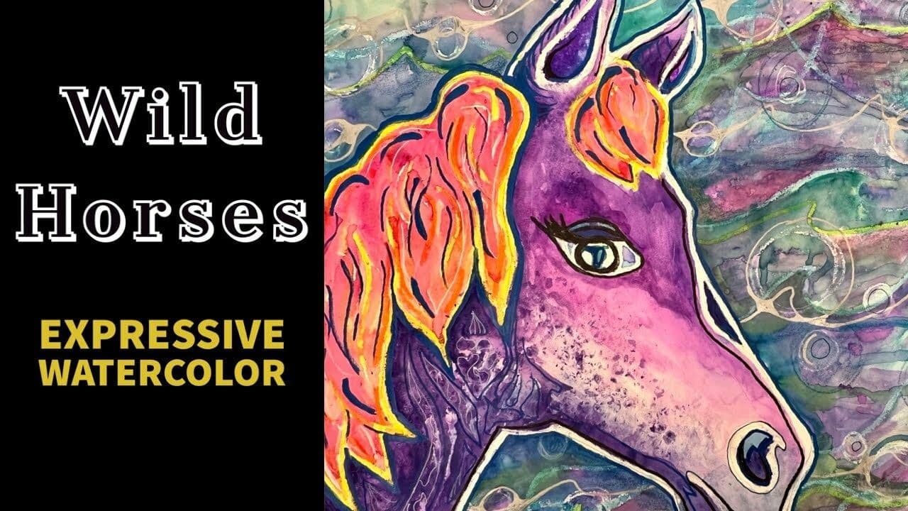 Wild Horses - Expressive Watercolor Art Lesson