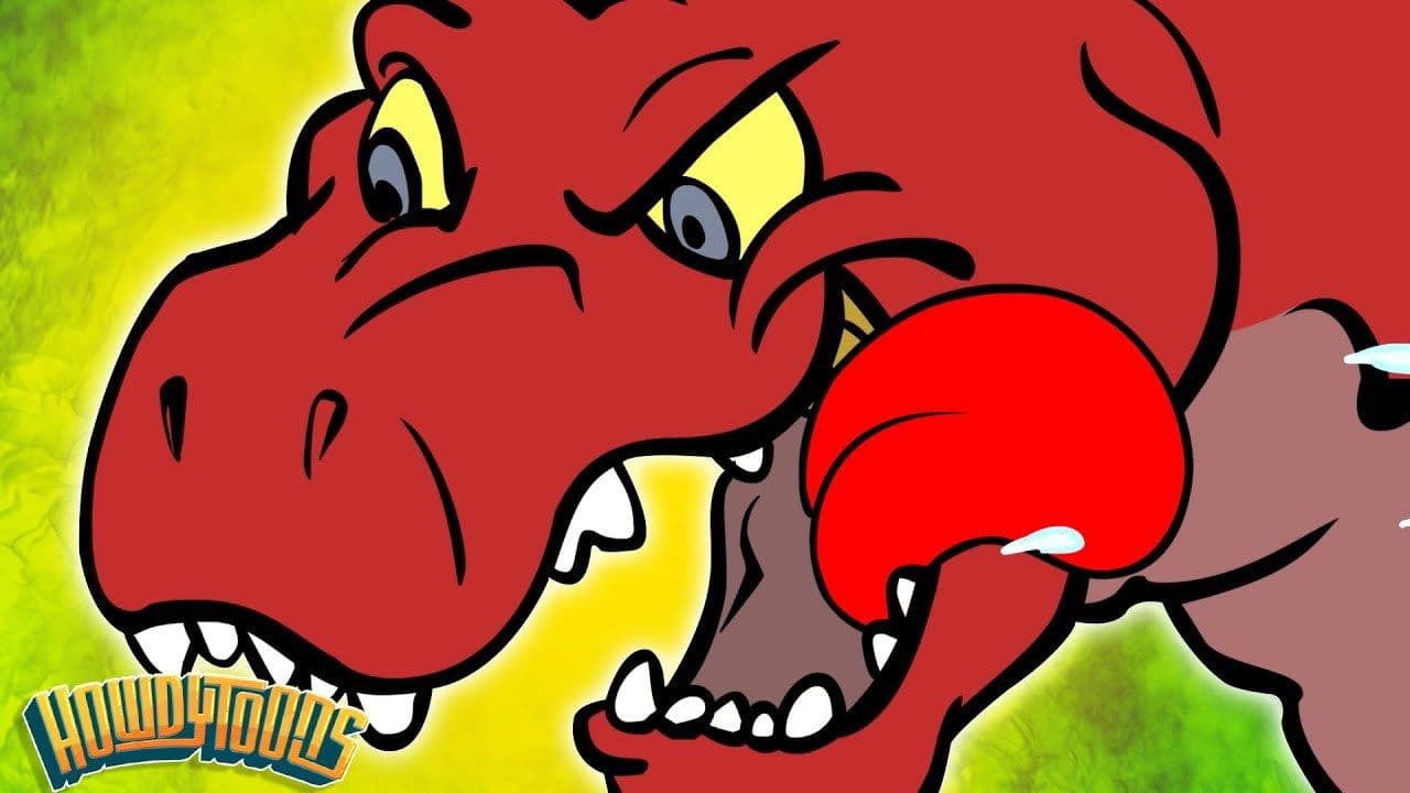 T-Rex Tiranossauro persegue o Triceratops (Dinostory Episódio 7)