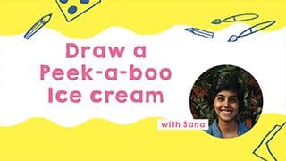Peekaboo Ice Cream Drawing