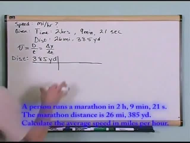 Velocity and Acceleration In One Dimension: Converting units