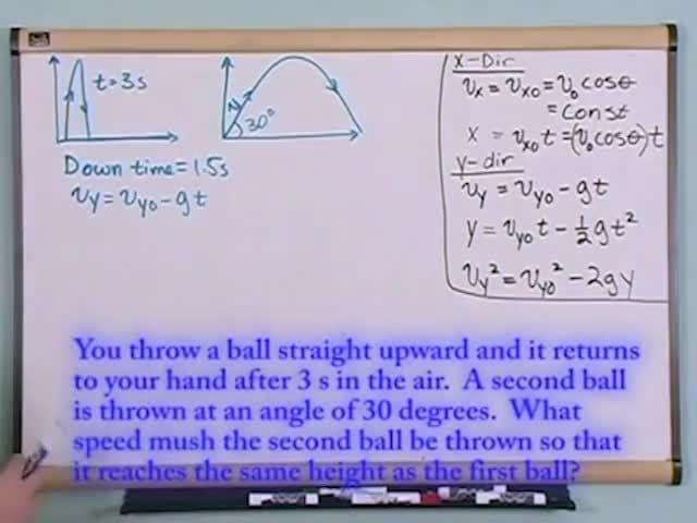 Projectile Motion: Solving another problem