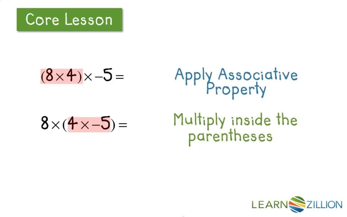 Using the Associative Property to Solve Multiplication Problems
