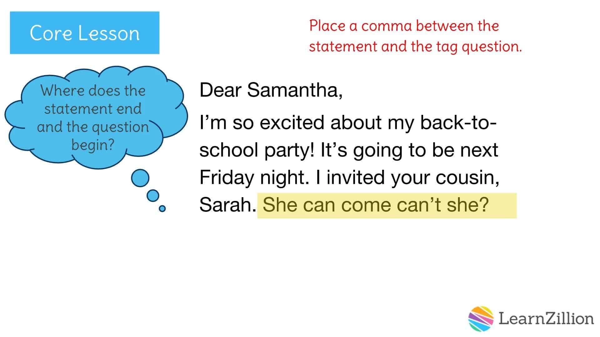 Using Commas to Set Off Tag Questions