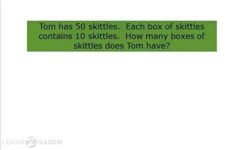 Solving Division Word Problems with Variables