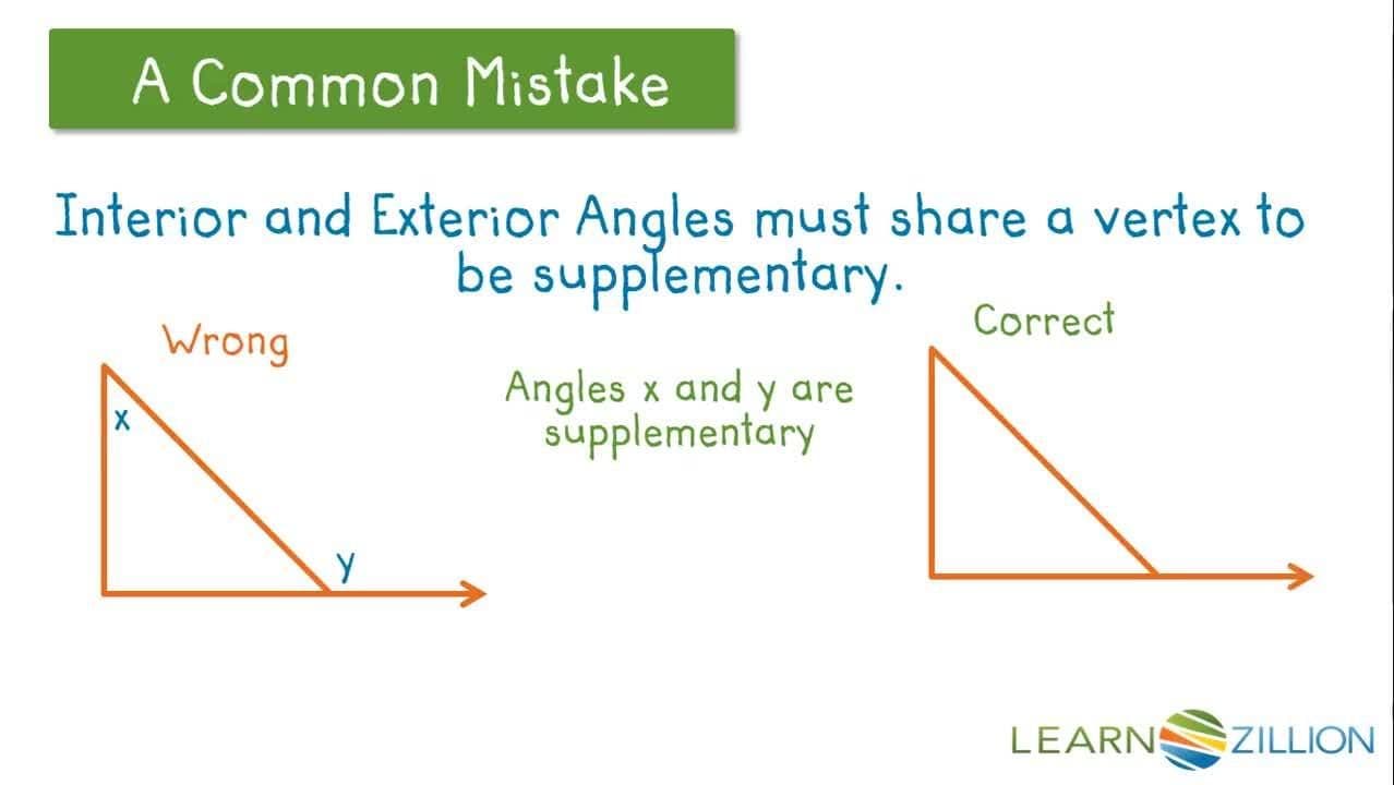 Using Triangles to Find Unknown Angle Measures