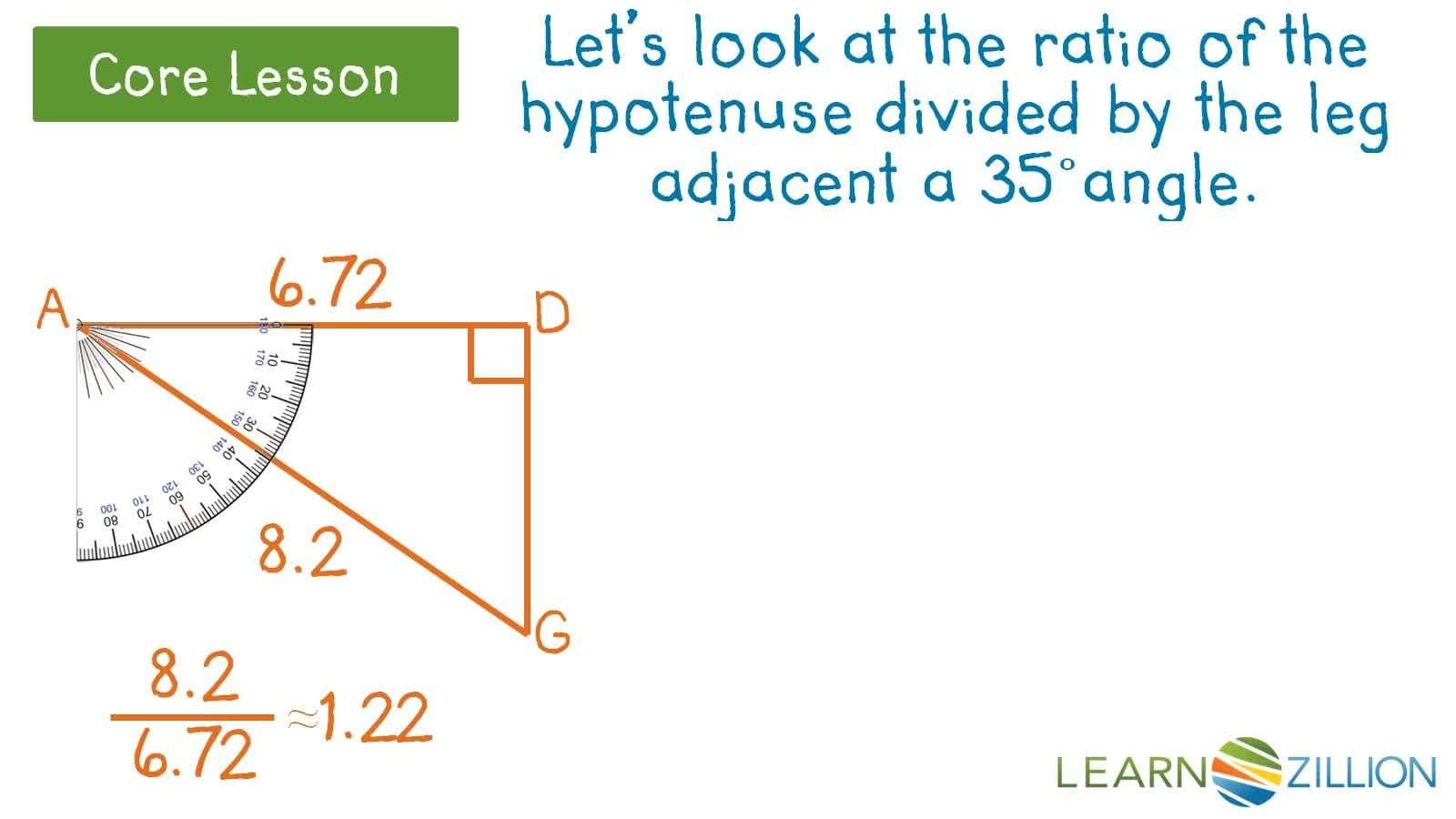 Finding Lengths in Right Triangles: Introducing the Secant Ratio