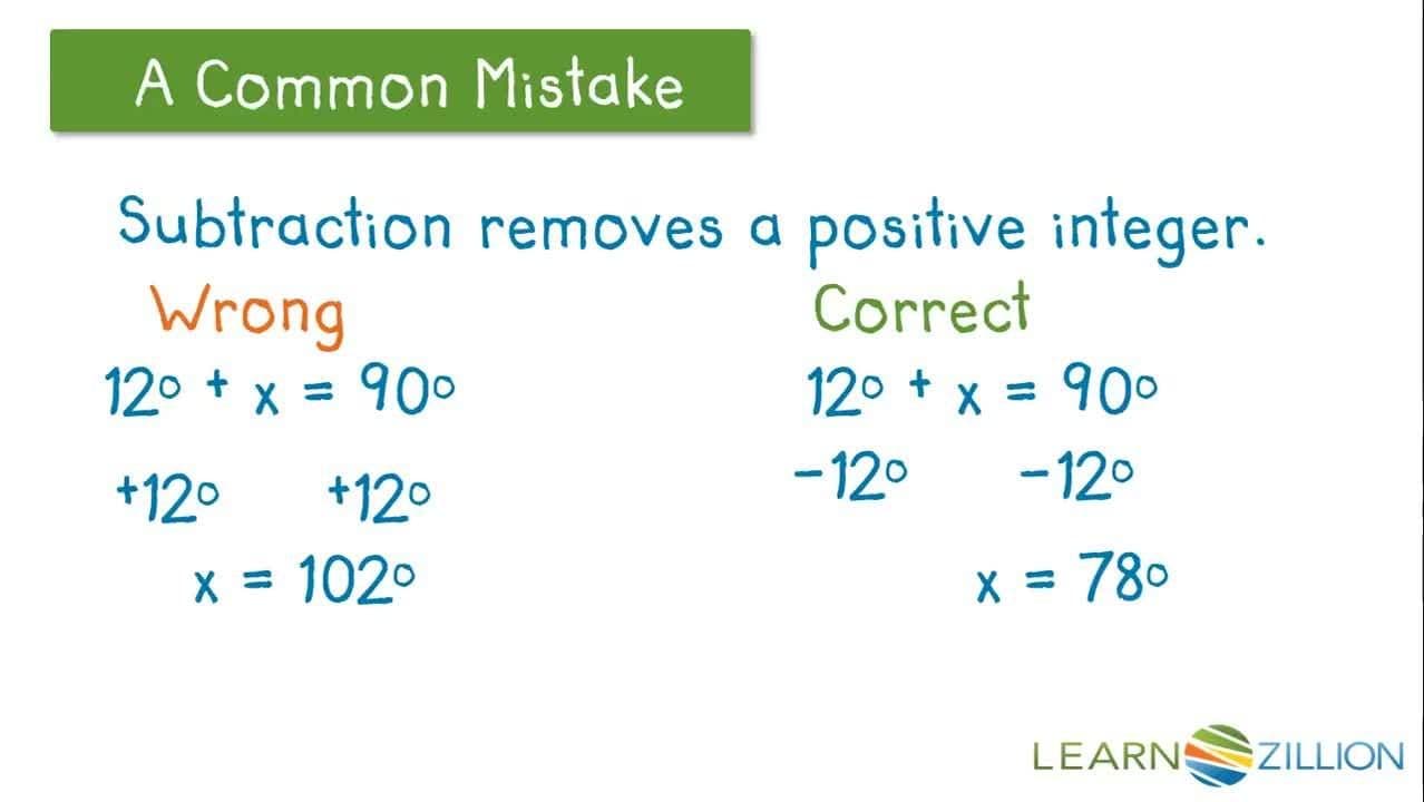 Using Complementary Angles to Find Unknown Angle Measures