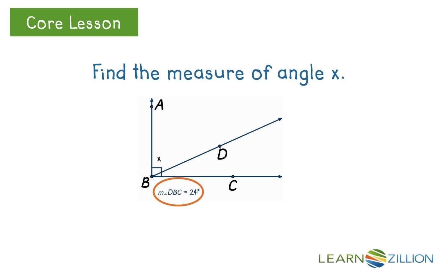 Finding Missing Angle Measurements Using Complementary and Supplementary Angles