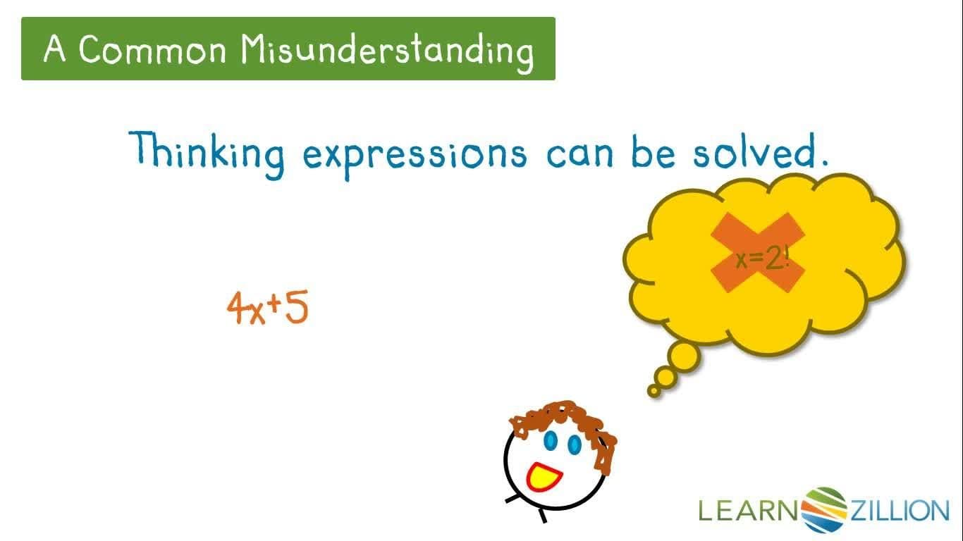 Understanding the Difference between Expressions and Equations