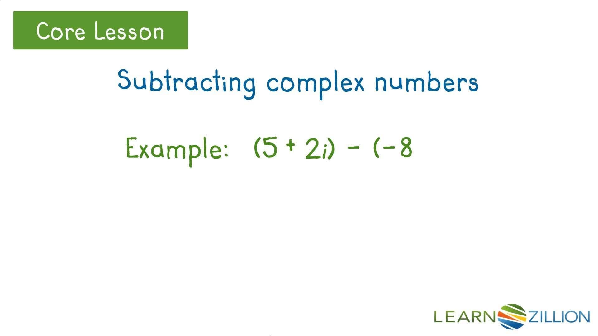 Subtracting Complex Numbers: Distributive Property and Combining Like Terms